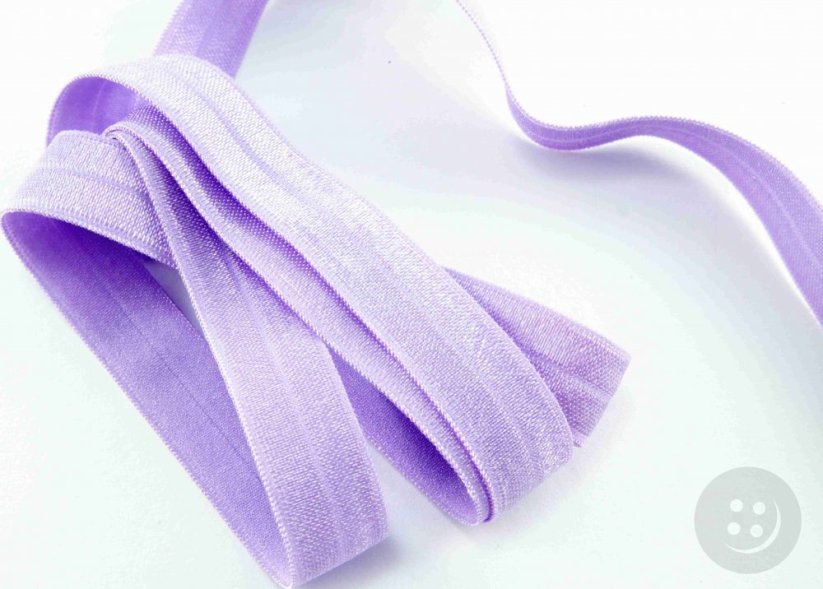 Fold over elastic trim - light purple - 2 cm