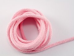 Bavlněná oděvní šňůra -  růžová - průměr 0,5 cm
