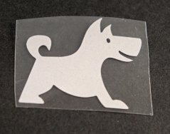 Iron-on patch - dog - size 4 cm x 4 cm
