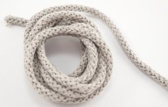 Bavlněná oděvní šňůra - béžovo šedá - průměr 0,5 cm