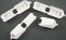 Plastic cord end - white - pulling hole diameter 0,5 cm