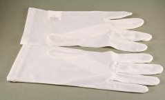Pánske spoločenské rukavice - biela - veľkosť 23 - rozmer 28 cm x 9 cm