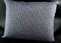 Bylinkový vankúšik Bylinný restart - drobné kvietky na sivej - rozmer 35 x 28 cm