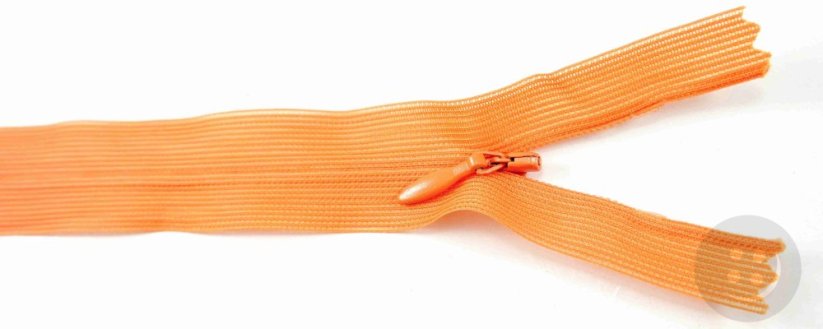 Nedělitelný skrytý zip (3mm) různé barvy - délka 18 cm - 60 cm
