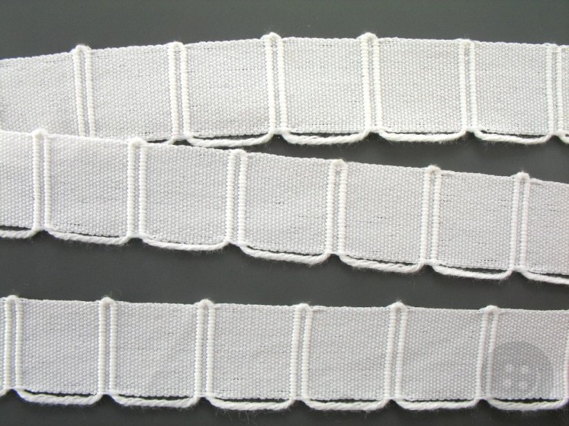 Bedding ribbon - white - width 1.8 cm