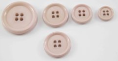 Hole button - with matte center - beige - diameter 2.54 cm