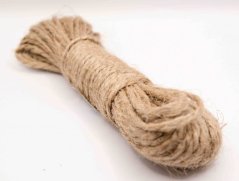 Jutový povrázok - tmavá režná - priemer 0,25 cm