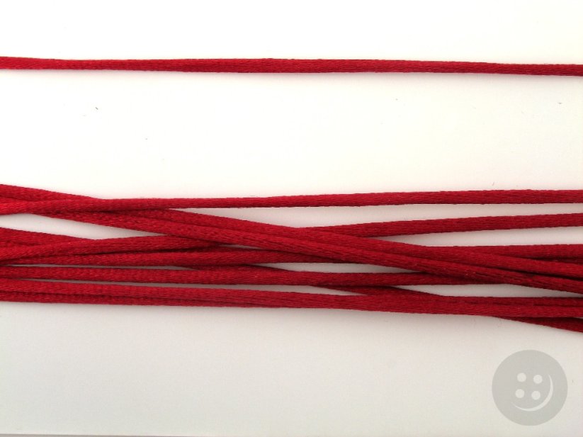 Satin cord - dark red - diameter 0.2 cm
