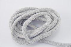 Baumwoll-Schnur für Klamotten -  grau- Durchmesser 0,5 cm