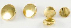 Faux metal shank button - gold - diameter 1,25 cm