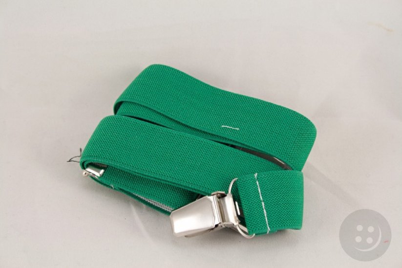 Children's suspenders - green - width 2,5 cm