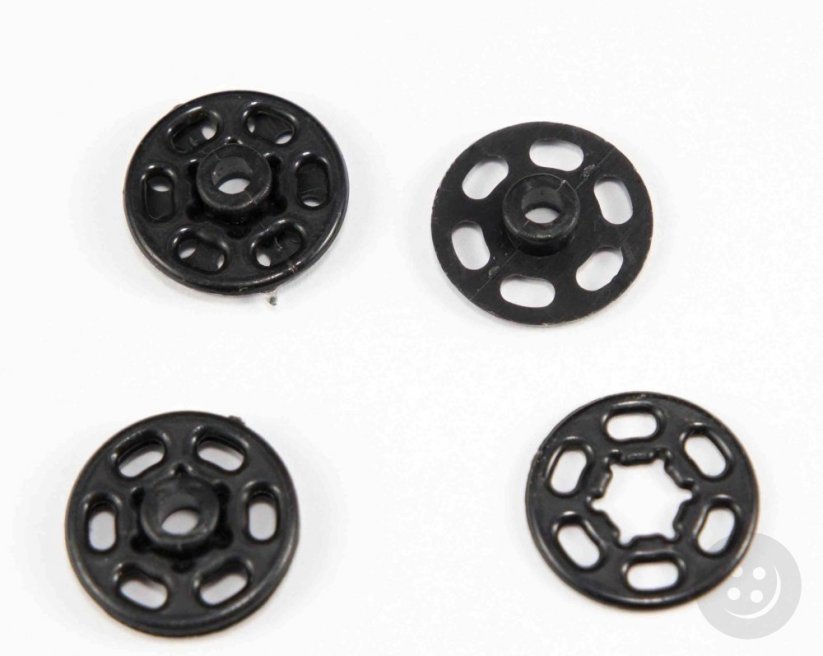 Plastic snap - black - diameter 1.8 cm