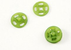 Plastic snap - green - diameter 1.1 cm