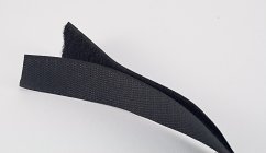 Sew-on velcro tape - black - width 3 cm