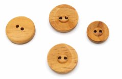 Dírkový dřevěný knoflík - lomený střed - průměr 2 cm