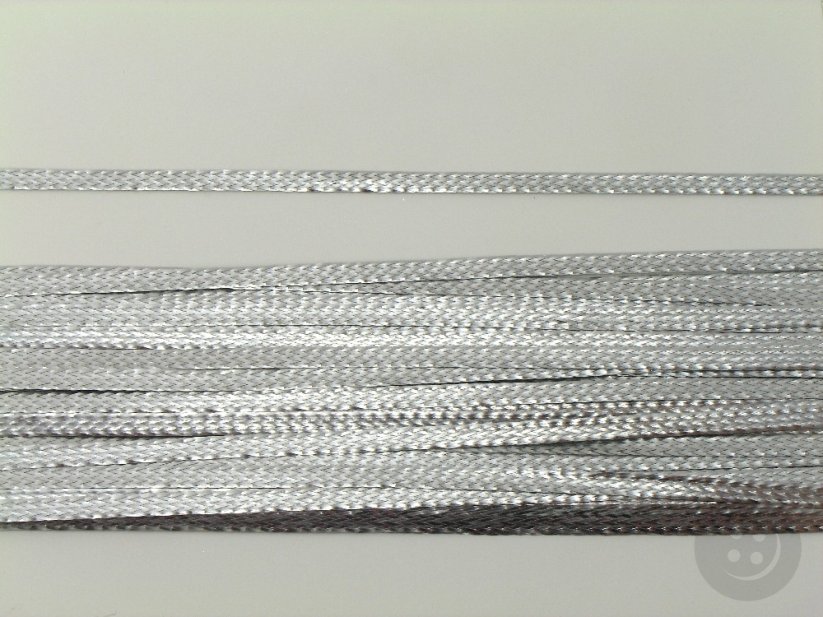 Lurexová šňůrka stříbrná - šířka 0,3 cm