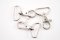 Swivel hook - silver - pulling hole width 2,5 cm