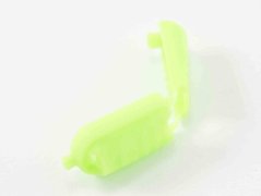 Plastic cord end - neon green - pulling hole diameter 0.5 cm