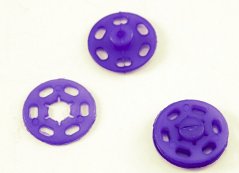 Plastic snap - purple - diameter 1.8 cm
