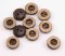 Hole shirt button - coconut with wide rim - beige - diameter 1.27 cm