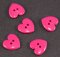 Heart - button - dark pink - dimensions 1,4 cm x 1,4 cm