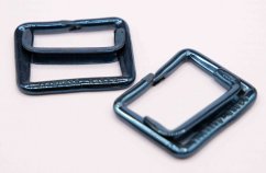 Metal trouser shortener - deep blue silver - pulling hole width 2 cm