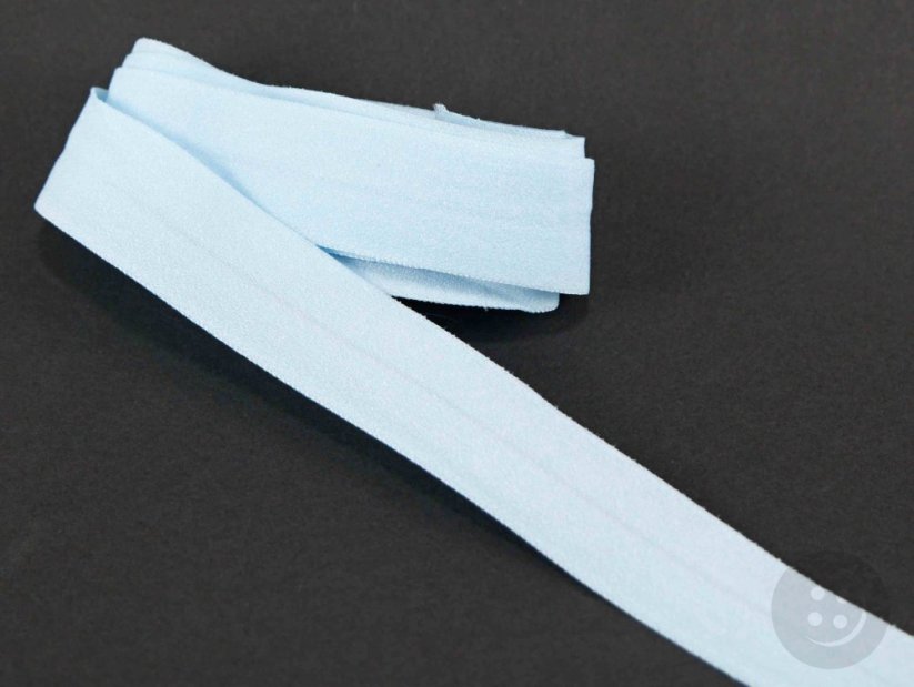 Edging elastic band - light blue matte - width 2 cm