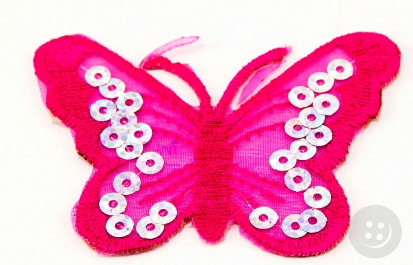 Patch zum Aufbügeln - Schmetterling - Größe 6,5 cm x 4,5 cm