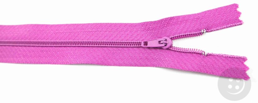 Nedělitelný jemný plastový spirálový zip (velikost číslo 3) různé barvy - délka 12 cm - 60 cm