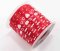 Satin ribbon with hearts - red, white - width 1cm
