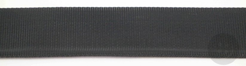 Rypsová stuha - černá - šířka 3 cm