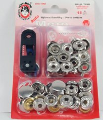 Auto-Moto druky - stříbrná - průměr 1,5 cm - 10 ks