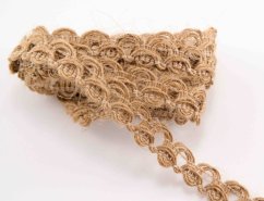 Jute trim - beige - width 1.2 cm