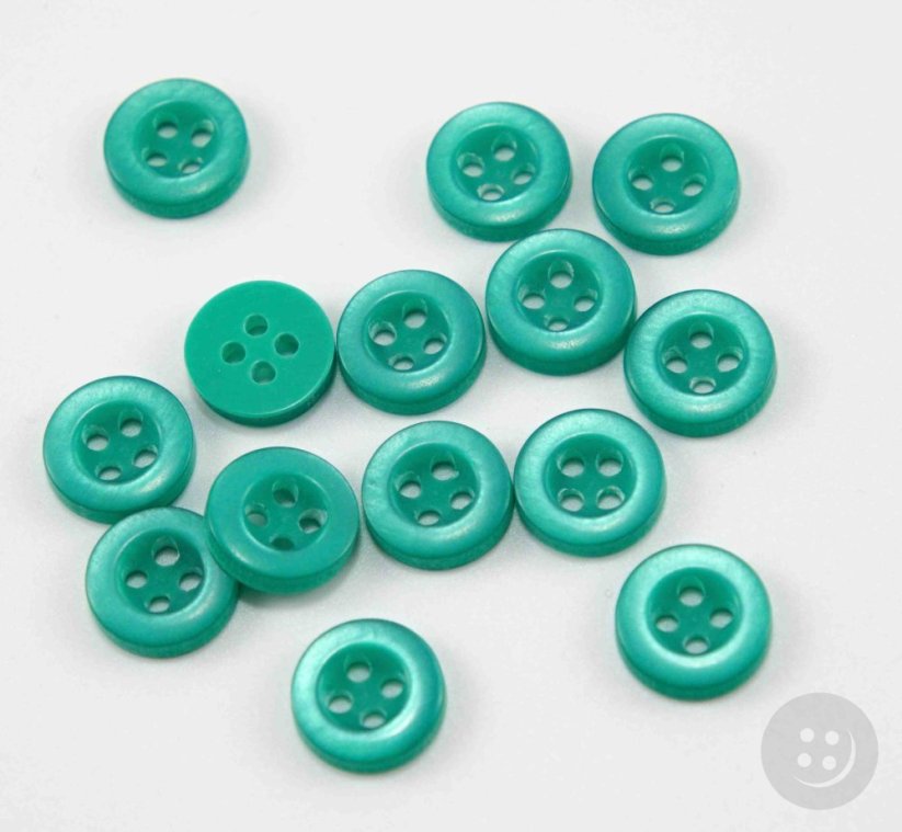 Hole shirt button - green - diameter 1.2 cm