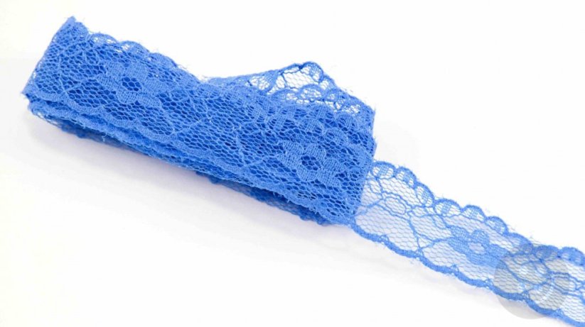 Polyester Lace - blue - width 2 cm