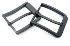 Metal belt buckle with prong – black – opening 3.9 cm