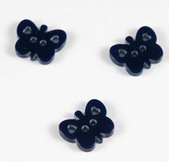 Butterfly - button - Dark blue - dimensions 1 cm x 1,3 cm
