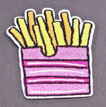Iron-on patches with food