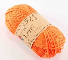 Yarn Lori natural - neon orange - 1364