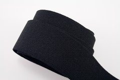 Flat elastics - firm - black - width 3.5 cm
