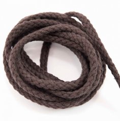 Clothing cotton cord - brown - diameter 0.6 cm