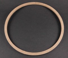 Holzkreis - Makramee - Innendurchmesser 5,5 cm - 31 cm / Außendurchmesser 7,5 cm - 33,5 cm