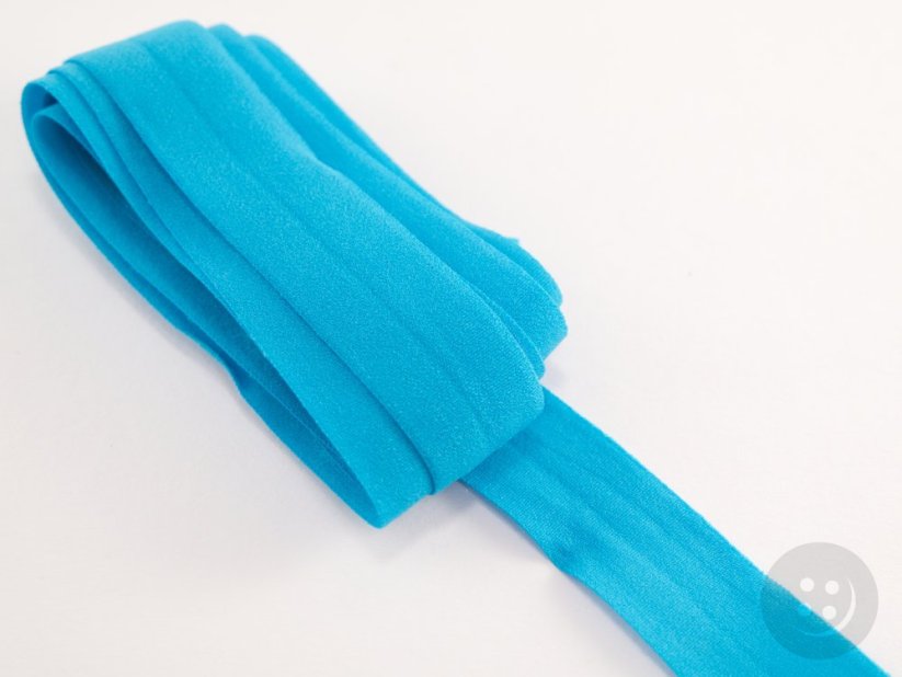 Einfassgummiband - türkisblau matt - Breite 2 cm