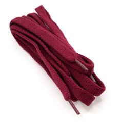 Šnúrky do topánok ploché - silné - vínové - dĺžka 75 cm