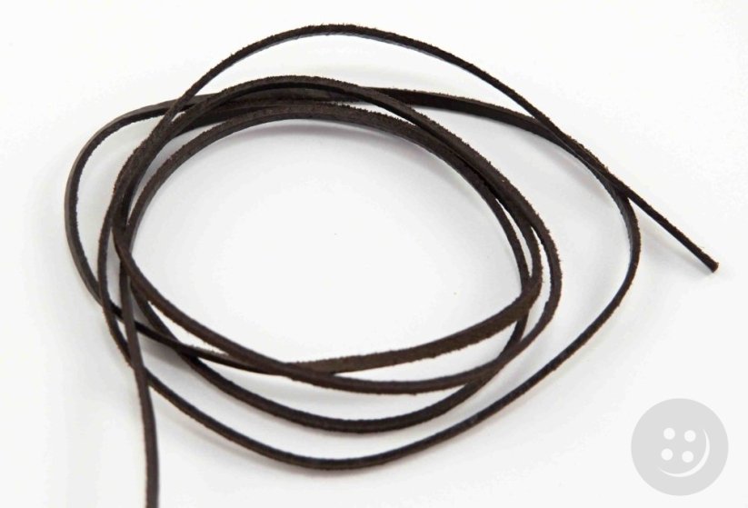Leather cord - dark brown - length approx. 90 cm