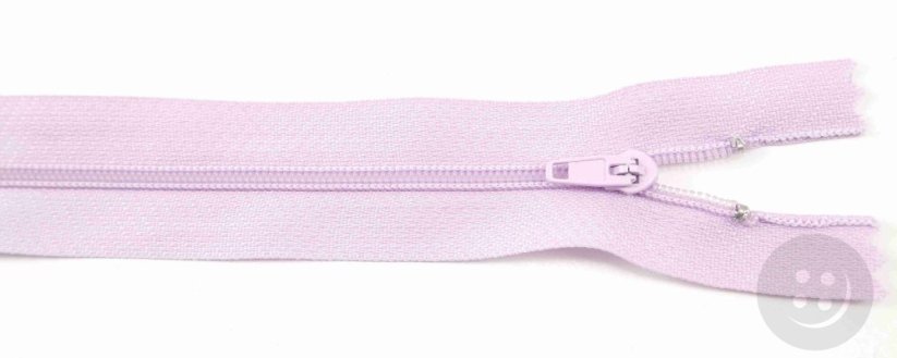 Nedělitelný jemný plastový spirálový zip (velikost číslo 3) různé barvy - délka 12 cm - 60 cm