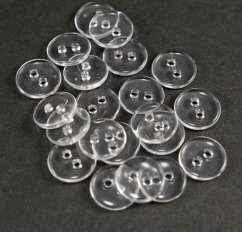 Buttonhole shirt button - transparent - diameter 1,3 cm