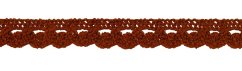 Cotton lace trim - medium brown- width 1,5 cm