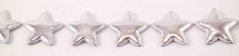Satin stars by the meter - silver - width 2 cm