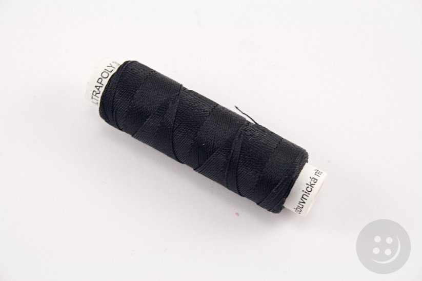 Extra strong shoe thread - 100% polyester - black - 50m